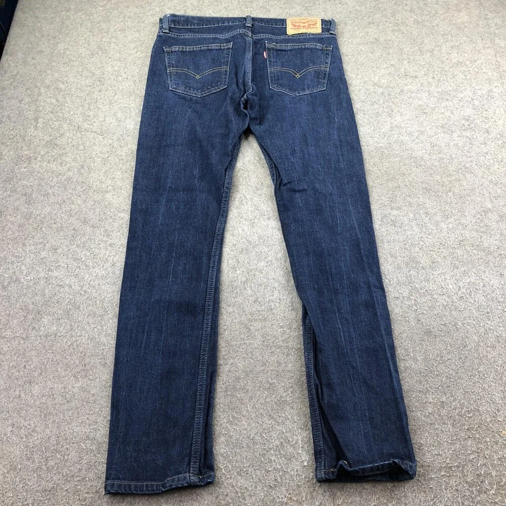 Levis 510 Jeans Mens 34x32 Blue Medium Wash Slim Skinny Denim Pants Casual
